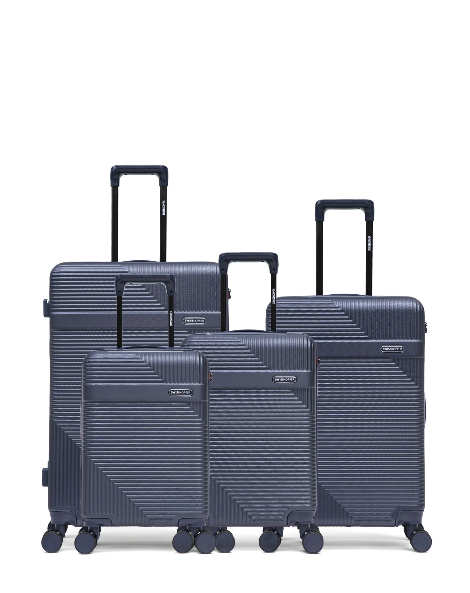 Lot de 4 Valises Rigides Grand Format, Taille Moyenne, Cabine et Cabine XS WOHLEN