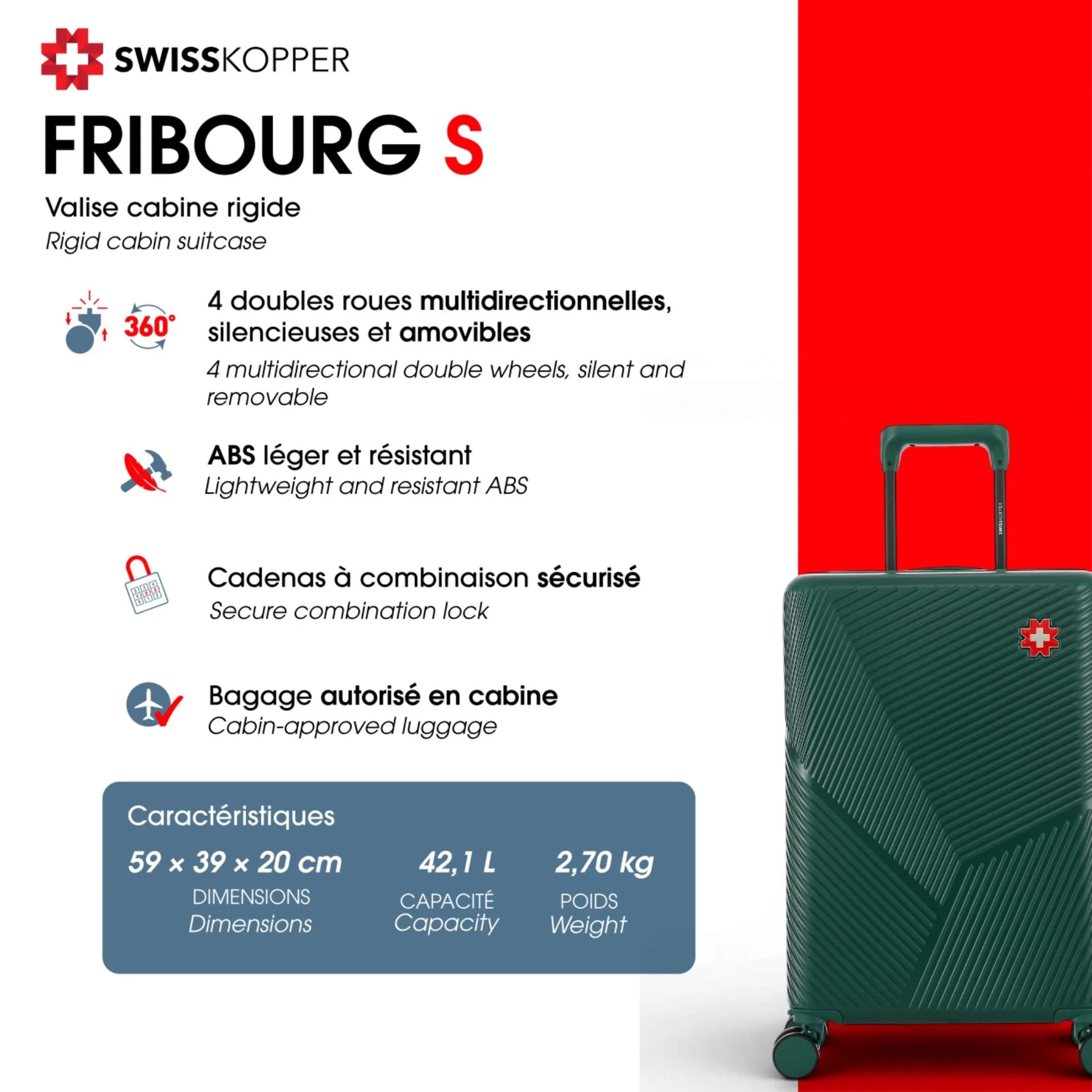 Valise Cabine Rigide FRIBOURG - Image 30